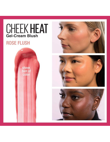 Rubor en Gel-Crema Maybelline Cheek Heat 8 ml Toque Rosa