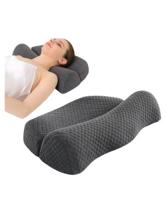 Almohada Cervical PUXING Espuma de Memoria 52x35x11cm Gris