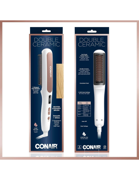 Cepillo Alisador Calentado Conair BC700 Doble Cerámica 199C Cepillo Alisador Calentado Conair BC700 Doble Cerámica 199C