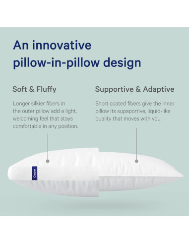 Almohada Híbrida de Nieve Casper Rey y Almohada Original Estándar