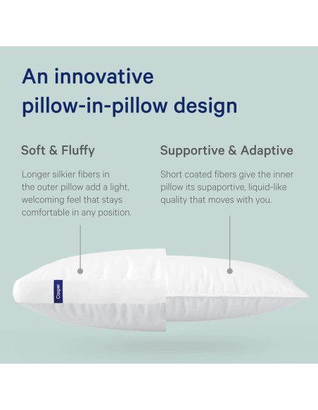 Almohada Híbrida de Nieve Casper Rey y Almohada Original Estándar Almohada Híbrida de Nieve Casper Rey y Almohada Original Estándar