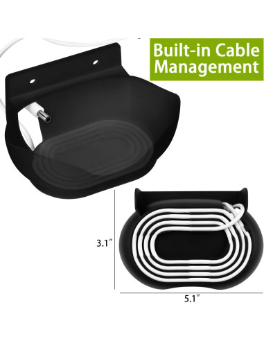 Soporte de Pared para Google Nest Audio honecumi 2 Pack Negro