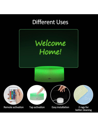 Tablero de Borrado en Seco LED Glowmo - Acrílico Transparente