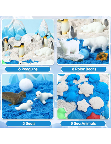 Kit de Bin Sensorial G.C Ártico 108 Piezas para Niños 3-8 Años Kit de Bin Sensorial G.C Ártico 108 Piezas para Niños 3-8 Años