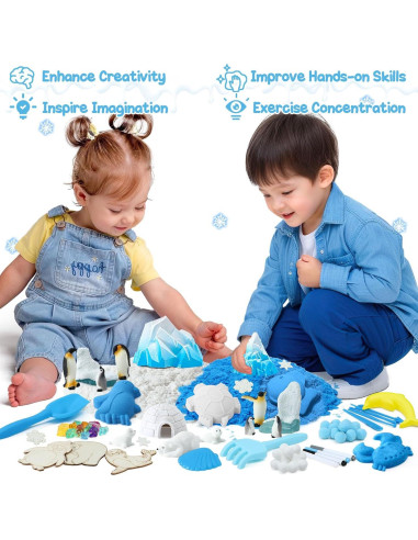 Kit de Bin Sensorial G.C Ártico 108 Piezas para Niños 3-8 Años