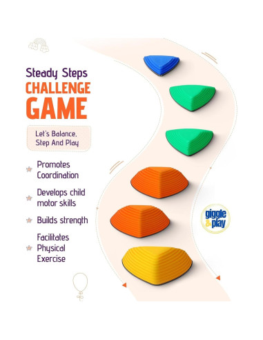 Piedras de Equilibrio Giggle & Play, Set de 12, Multicolor