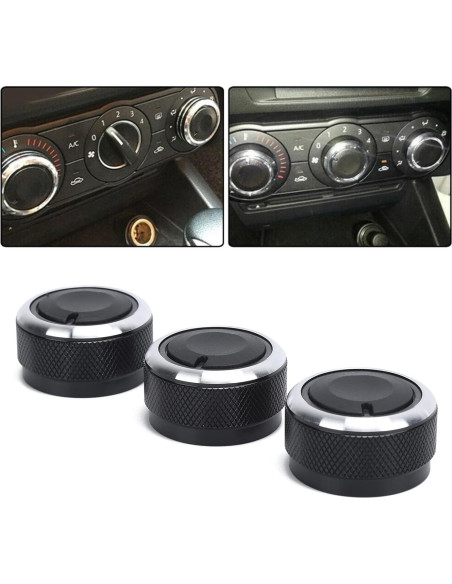 Perillas de Aire Acondicionado Acouto para Tacoma 2002-2014 - 3 Piezas Perillas de Aire Acondicionado Acouto para Tacoma 2002-2014 - 3 Piezas