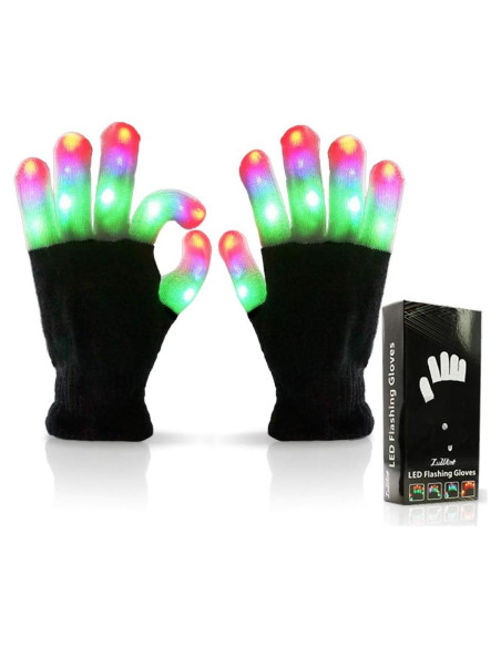 Guantes LED Luwint Iluminados para Fiestas - 6 Modos, 3 Colores Guantes LED Luwint Iluminados para Fiestas - 6 Modos, 3 Colores
