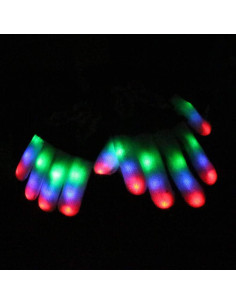Guantes LED Luwint Iluminados para Fiestas - 6 Modos, 3 Colores 2