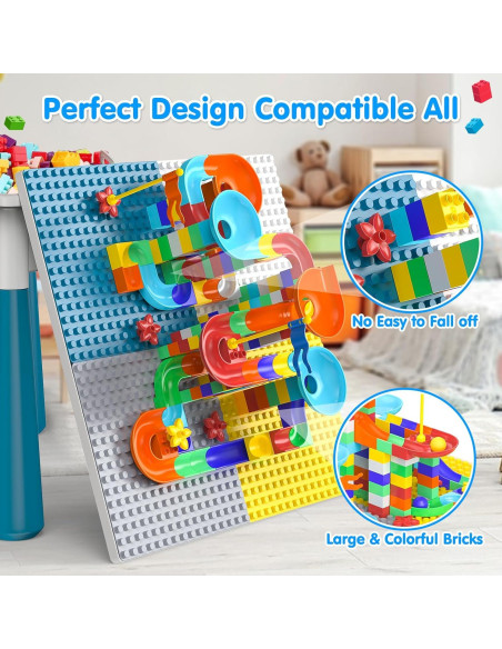 Conjunto Mesa y Sillas para Niños OCATO 152 Piezas Azul Conjunto Mesa y Sillas para Niños OCATO 152 Piezas Azul