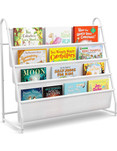 Estantería para Niños Tatub 4 Niveles Tela Oxford Blanca Estantería para Niños Tatub 4 Niveles Tela Oxford Blanca