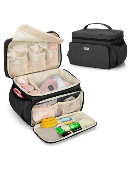 Bolsa para Extractor de Leche Luxja Negra Compatible con Spectra S1/S2 Bolsa para Extractor de Leche Luxja Negra Compatible con Spectra S1/S2