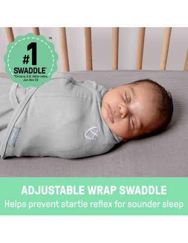 SwaddleMe Swaddle Original 100% Algodón Paquete de 3 Dino Azul 0-3 Meses