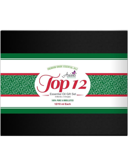 Juego de 12 Aceites Esenciales 10ml Aviano Botanicals Aromaterapia Juego de 12 Aceites Esenciales 10ml Aviano Botanicals Aromaterapia