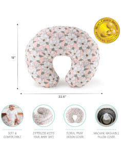 Cojín de Lactancia The Peanutshell Magnolia - Floral, Suave y Lavable 2