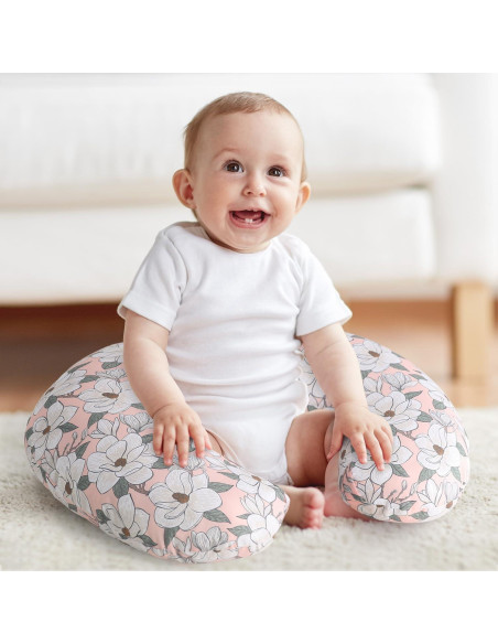 Cojín de Lactancia The Peanutshell Magnolia - Floral, Suave y Lavable Cojín de Lactancia The Peanutshell Magnolia - Floral, Suave y Lavable