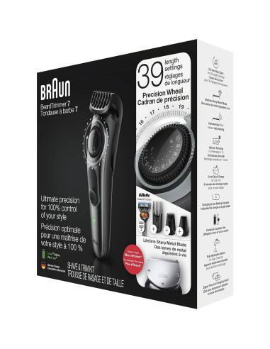 Recortadora de Barba Braun BT7240 Inalámbrica 10 Piezas