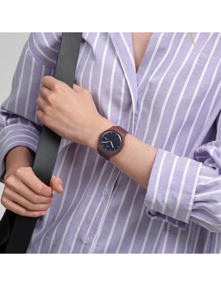 Reloj Unisex Swatch New Gent Biosourced 41mm Rojo Cuarzo Reloj Unisex Swatch New Gent Biosourced 41mm Rojo Cuarzo