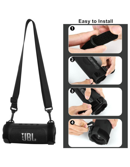 Funda de Silicona TXEsign para Altavoz JBL Flip 6 - Negro Funda de Silicona TXEsign para Altavoz JBL Flip 6 - Negro