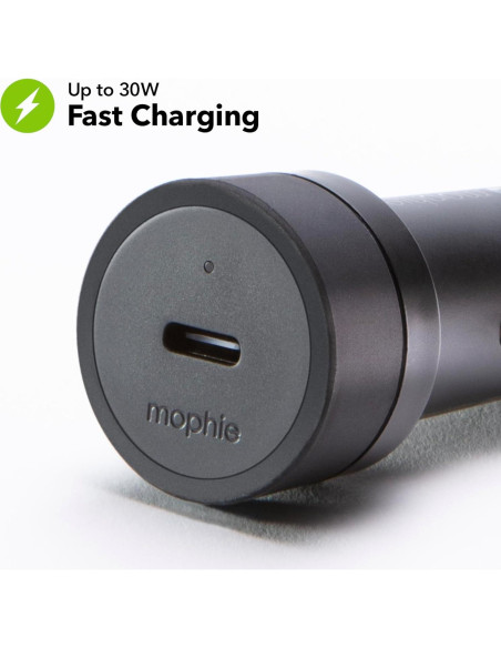 Cargador de coche Mophie 30W USB-C - Carga rápida ecológica Cargador de coche Mophie 30W USB-C - Carga rápida ecológica