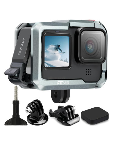 Funda Protectora de Aluminio FitStill para GoPro Hero 12/11/10/9 Black