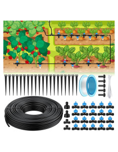 Kit de Riego por Goteo Pawfly 100 pies (30.48 m) Conexión Rápida