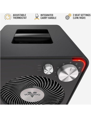 Calefactor Vornado VMHi300 Eléctrico de Metal 4.45 kg Gris