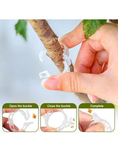 Clips de Soporte para Plantas Yilia 50 Piezas Verde Reutilizables