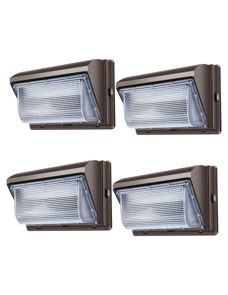 Luz de Pared LED 120W LEDMO con Fotocélula - 4 Paquete Luz de Pared LED 120W LEDMO con Fotocélula - 4 Paquete