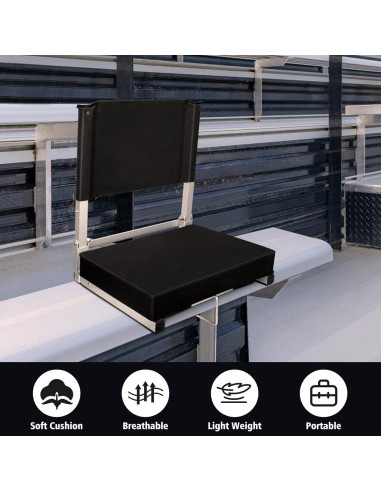 Silla Plegable Hikeen con Respaldo y Cojín para Estadio