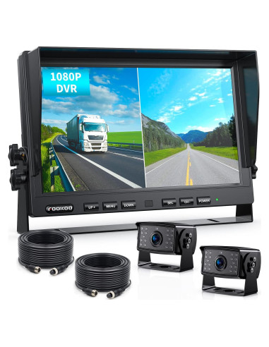 Sistema de Cámara de Respaldo Fookoo HD 10" con Grabación