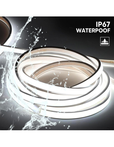 Tira de Luz LED Impermeable 5m COB 6000K Blanco Frío