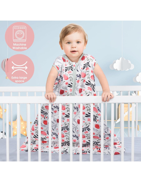 Saco de Sueño para Bebé 0-6 Meses 100% Algodón Cremallera 2 Vías Saco de Sueño para Bebé 0-6 Meses 100% Algodón Cremallera 2 Vías