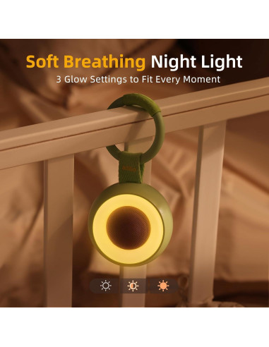 Máquina de Sonido Portátil Alilo Aguacate 30 Sonidos Luz Nocturna