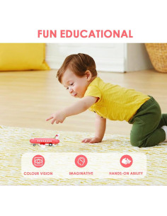 Juguete de avión de madera UDEAS para niños 3-11 años - Rojo 2