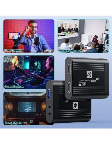 Tarjeta de Captura HDMI 4K 60fps Cablecc con Audio USB