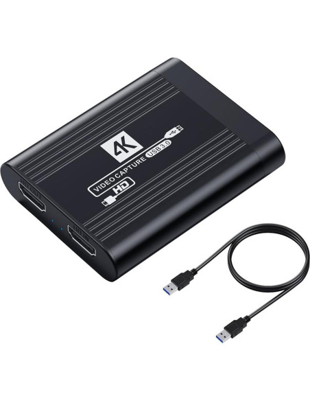 Tarjeta de Captura HDMI 4K 60fps Cablecc con Audio USB Tarjeta de Captura HDMI 4K 60fps Cablecc con Audio USB