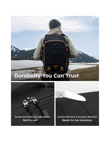 Mochila de Viaje Tolaccea 50L Expandible con Carga USB