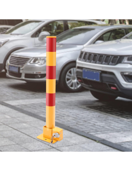 Poste de Estacionamiento Porkke con Cerradura y Reflectantes Poste de Estacionamiento Porkke con Cerradura y Reflectantes