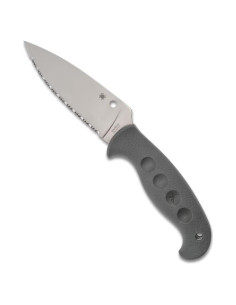 Cuchillo de hoja fija Spyderco Temperance 23.94 cm FRN gris