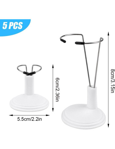 Soporte de exhibición para muñecas HMIEPRS 5 piezas Blanco