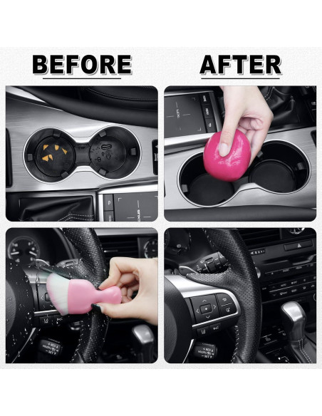 Kit de Limpieza de Autos SINGARO con Gel y 2 Cepillos Detalle Kit de Limpieza de Autos SINGARO con Gel y 2 Cepillos Detalle
