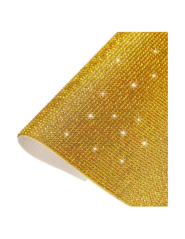 Hoja de Cristales Brillantes Autoadhesiva MECCANIXITY 24x20cm Oro