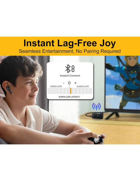 Auriculares Inalámbricos Verdaderos ANC HomeSpot con Transmisor Auriculares Inalámbricos Verdaderos ANC HomeSpot con Transmisor