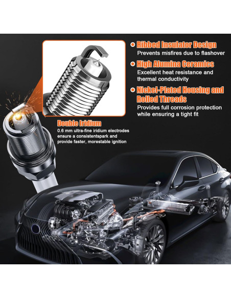 4 Bobinas de Encendido y Bujías GYbenzi para Toyota 1.5L 4 Bobinas de Encendido y Bujías GYbenzi para Toyota 1.5L