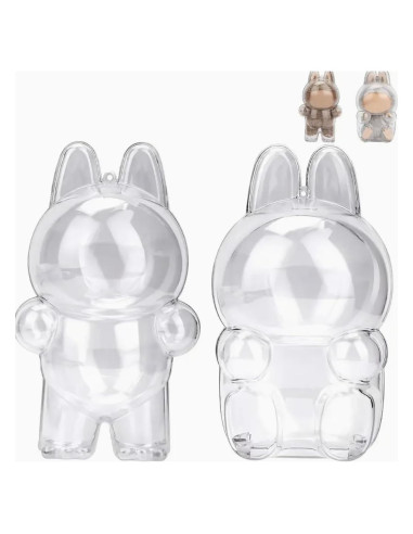 Caja Protectora Acrílica LABUBU para Muñeca V2 Sentado