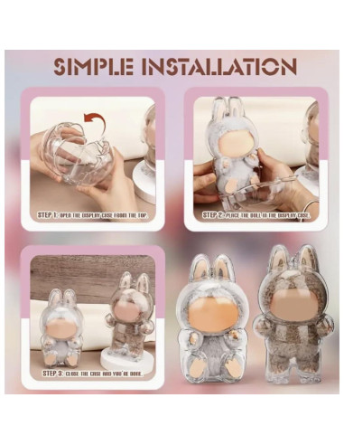 Caja Protectora Acrílica LABUBU para Muñeca V2 Sentado