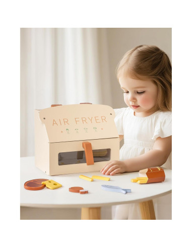 Freidora de Aire de Juguete ROBOTIME para Niños - Madera