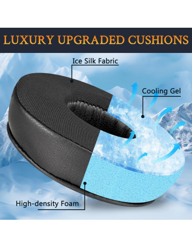 Almohadillas de Gel Refrigerante SOULWIT para Auriculares Jabra Move/Elite 25h - Negro