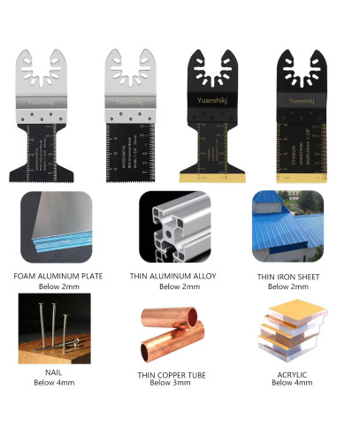 30 Cuchillas de Sierra Universales Yuanshikj para Metal y Madera